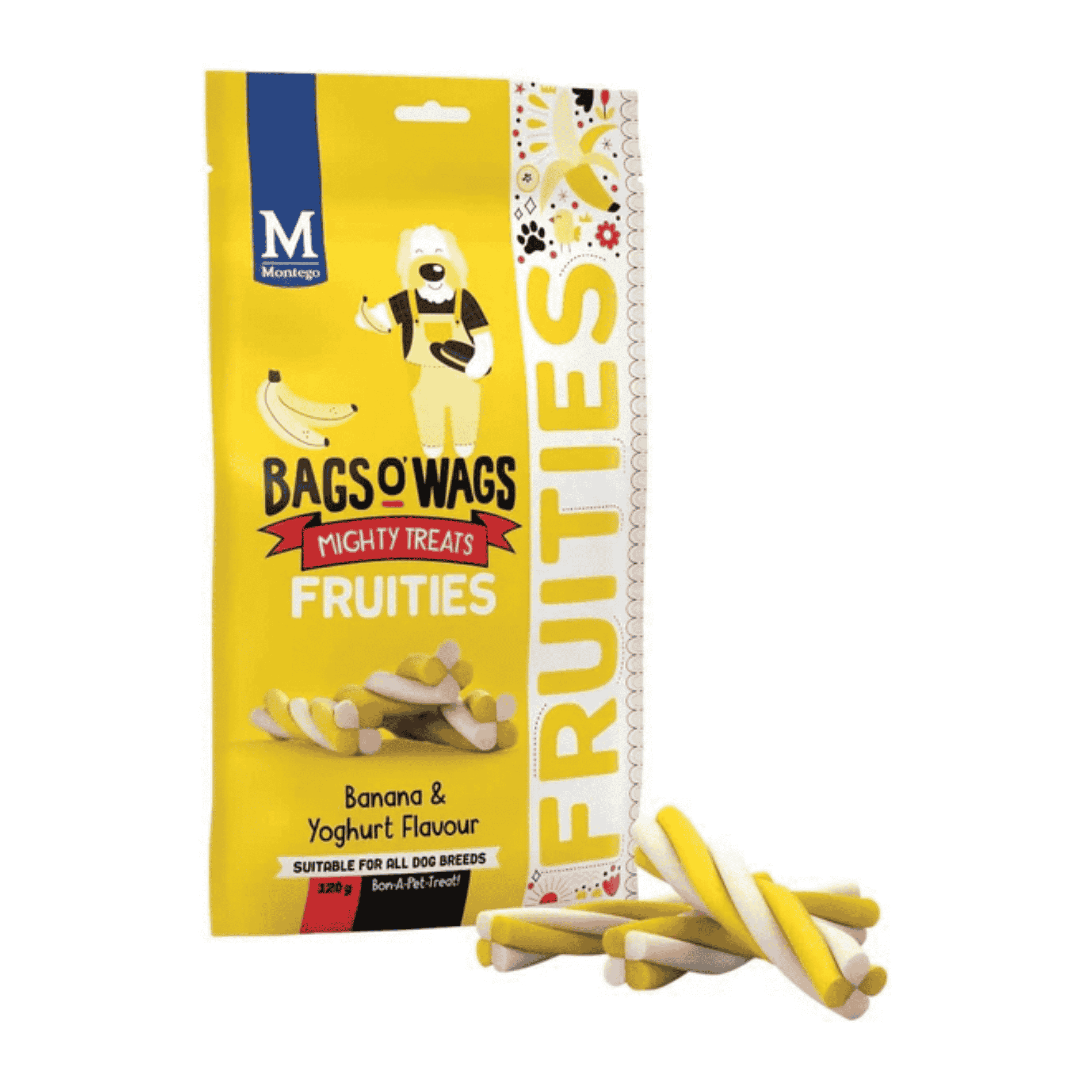 Montego Bags O’ Wags Fruities Banana & Yoghurt – 120g
