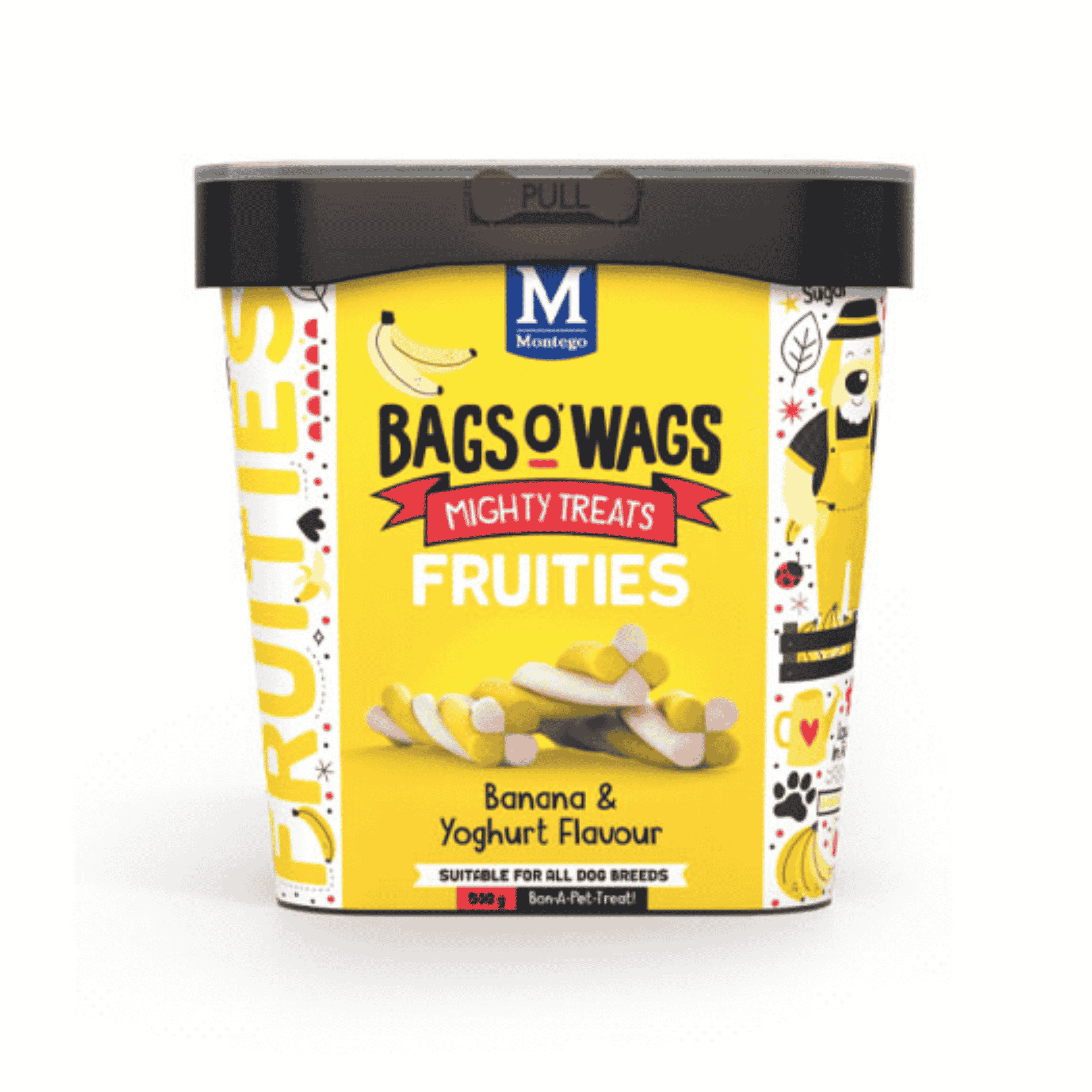 Montego Bags O’ Wags Fruities Banana & Yoghurt – 500g