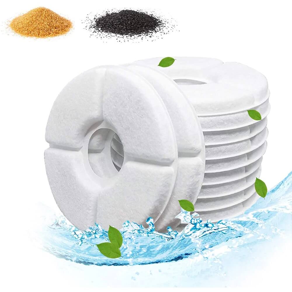 Replacement Activated Carbon Water Filter For Cat Water Drinking Fountain, Pack of 4