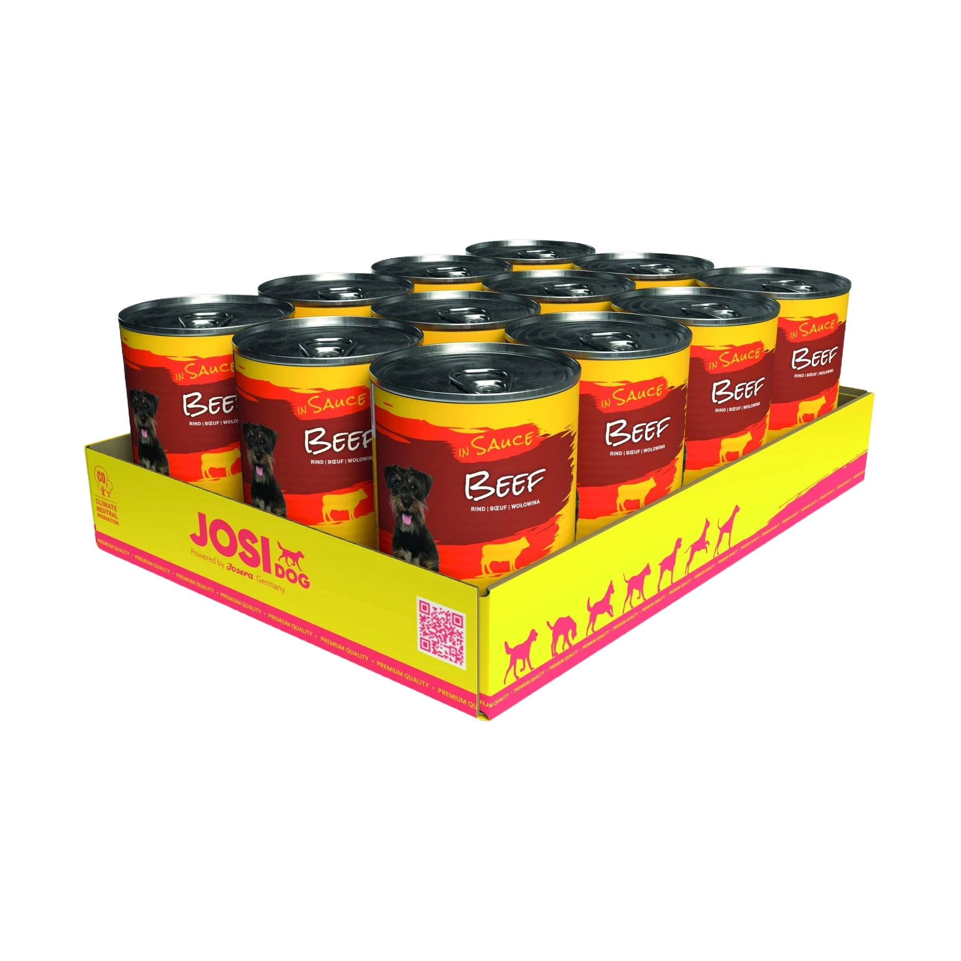 JosiDog Beef In Sauce Canned Dog Food, Pack Of 6