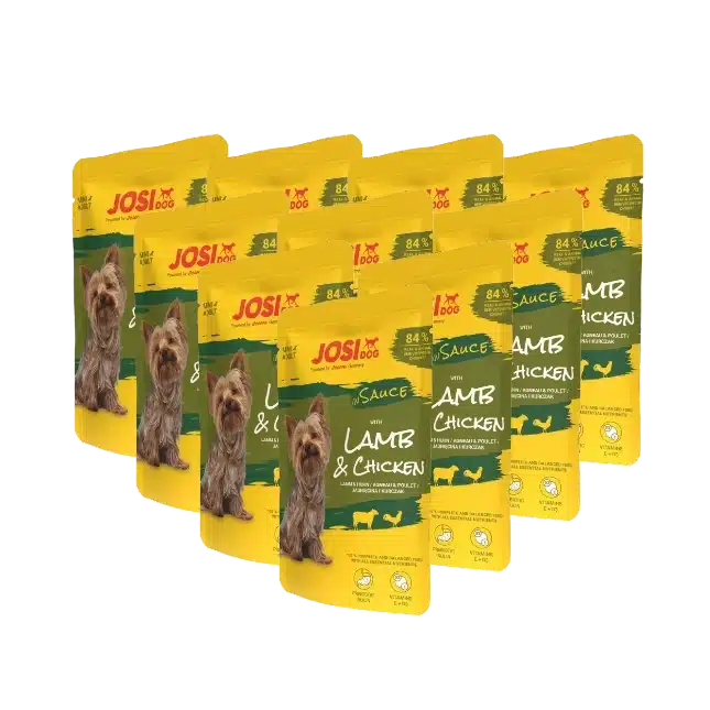 JosiDog Mini Lamb & Chicken In Sauce Wet Dog Food, Pack Of 24