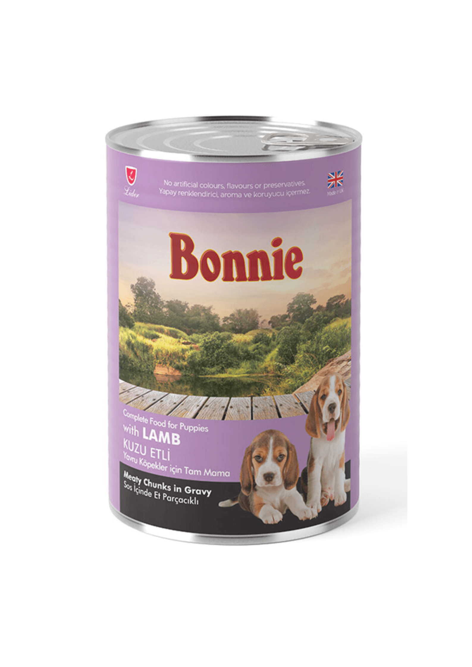Pack Of 12 – Bonnie Canned Puppy Food Lamb In Gravy 400g