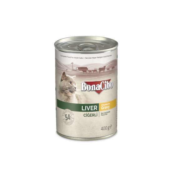 Bonacibo Canned Cat Food - Liver in Gravy