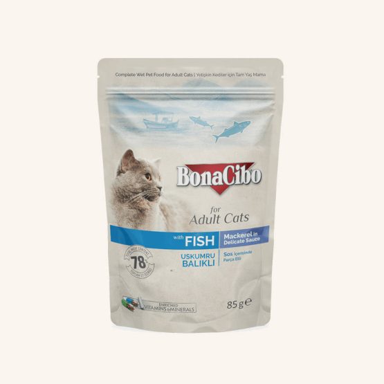 Bonacibo Fish in Sauce Wet Adult Cat Food