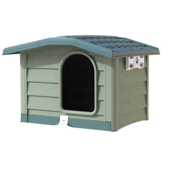 Bama Pet Plastic Dog House Bungalow - Green