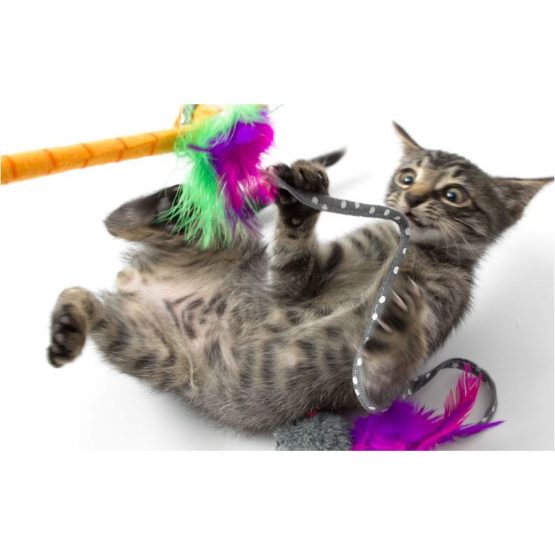 Hartz Just For Cats Twirl and Whirl Cat Toy - being used